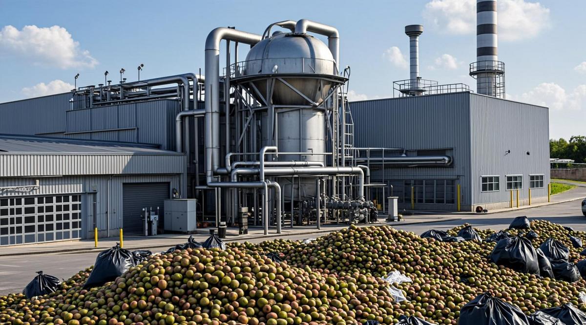 Современный промышленный комплекс в Хорватии, перерабатывающий оливковый жмых и биоотходы для производства энергии.
